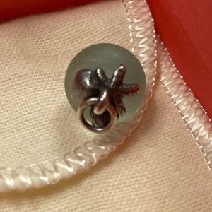 james avery retired beachcomber finial with sea blue charm (chain not included)